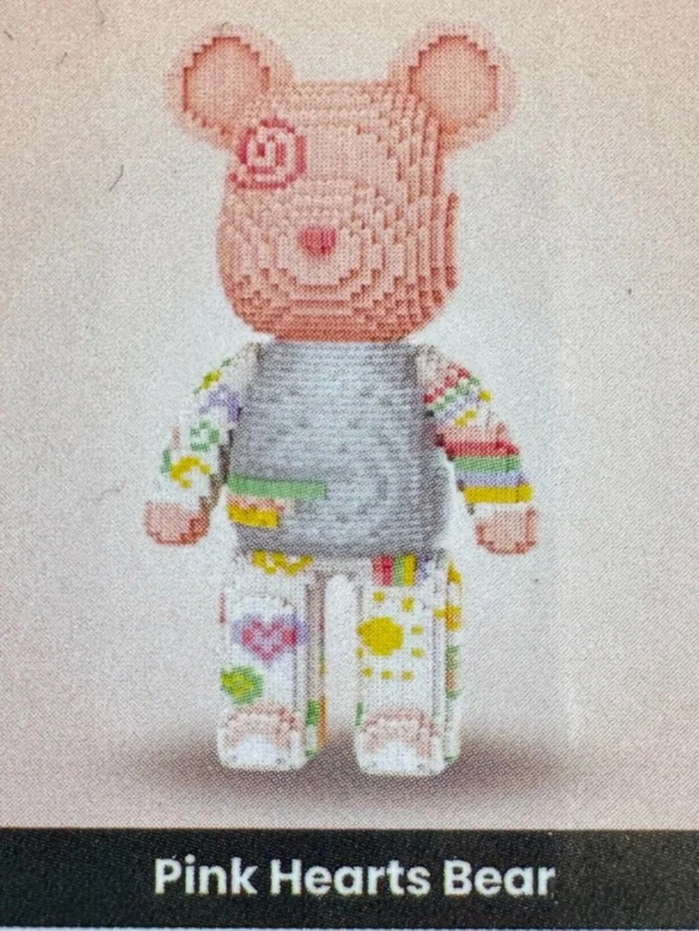 Teddy Blocks Pink Hearts Bear Bear 3600 pcs DIY building blocks